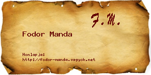 Fodor Manda névjegykártya